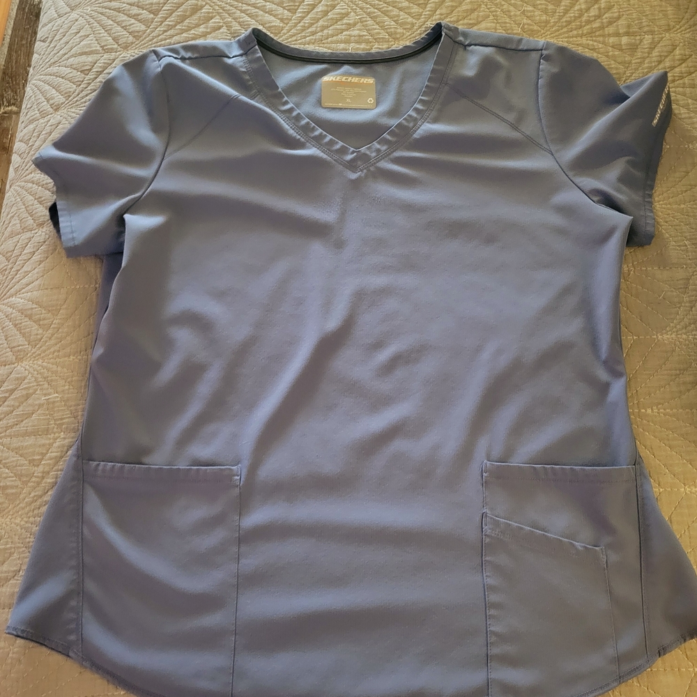 Skechers Ceil Blue Scrub Top